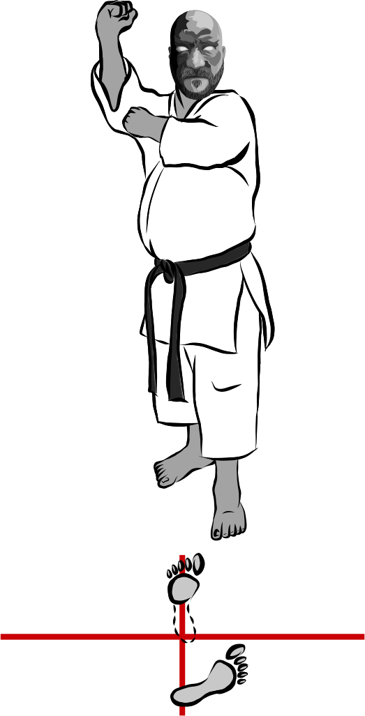 Uki ashi dachi (Floating-leg stance)